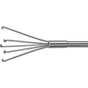 5-Prongs Retriever 2,3mm round with metal tube and metal handle WL180