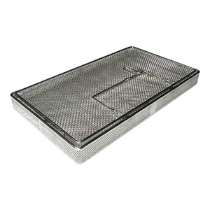 Dental tray, Stainless Steel,
electro-polished, with lid, without springs, 440 x 250 x 40 mm