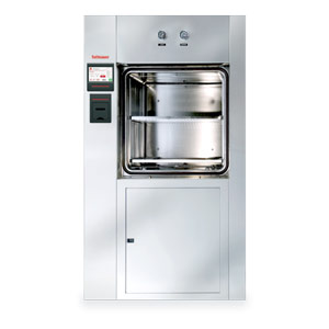 6671130-2V-E vacuum sterilizer 610 L with 2 automatic vertical sliding doors