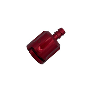 Connector for Leak Tester, RED incl. Set srew and O-Ring - Alu/Anod. (Olympus)