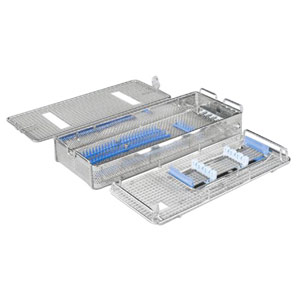 Special basket 363/146/60 Stainless
Steel for ophthalmological instruments with perforated sides and cover 